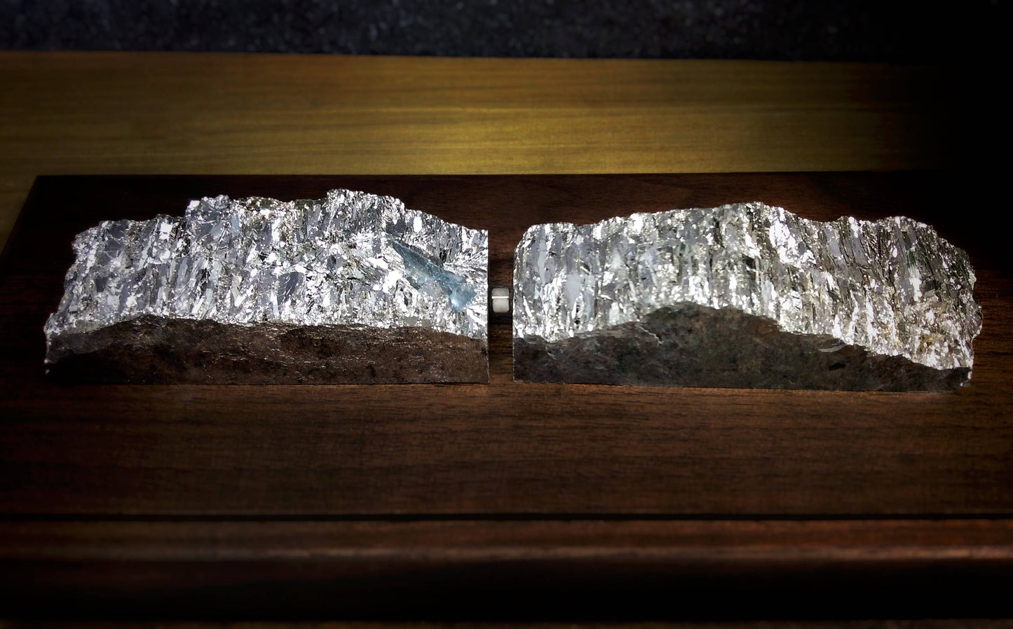 Fractured Glacier, Bismuth Levitating Kinetic Art Sculpture, Unique Desk or Bookshelf Science Decor