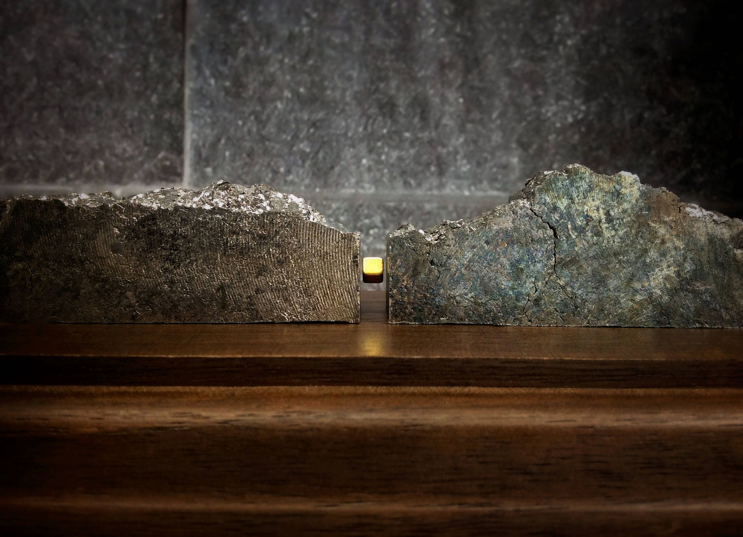 Fractured Glacier, Bismuth Levitating Kinetic Art Sculpture, Unique Desk or Bookshelf Science Decor