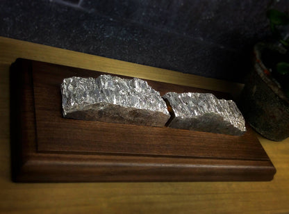 Fractured Glacier, Bismuth Levitating Kinetic Art Sculpture, Unique Desk or Bookshelf Science Decor