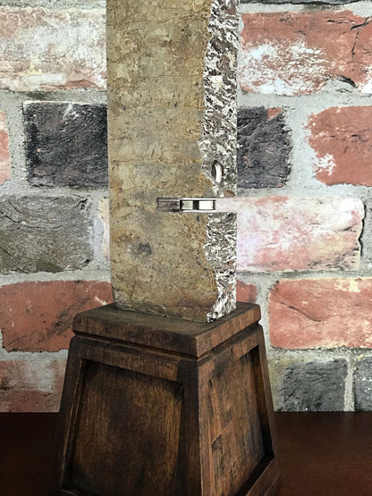 Large Bismuth Monolith Maglev,  Diamagnetic Levitation with 2 Holes, Kinetic Sculpture, Science Gift,  Executive Desk Office Decor, Dad Gift