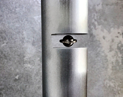 Saturn Magnetic Levitation Sculpture – 6.5×9.5mm Bismuth Diamagnetic Maglev Kinetic Art