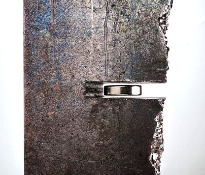 Large Bismuth Monolith Maglev,  Diamagnetic Levitation with 2 Holes, Kinetic Sculpture, Science Gift,  Executive Desk Office Decor, Dad Gift