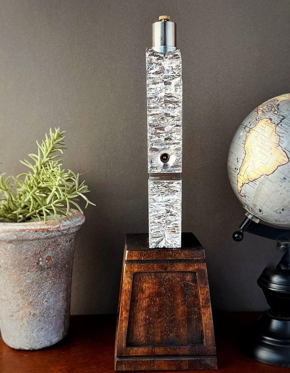 Large Bismuth Monolith Maglev,  Diamagnetic Levitation with 2 Holes, Kinetic Sculpture, Science Gift,  Executive Desk Office Decor, Dad Gift