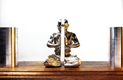 "The Space Between" Levitation Physics Sculpture, Bismuth Diamagnetic Kinetic Maglev, Meditation Altar Statue Art, Unique Zen Room Decor