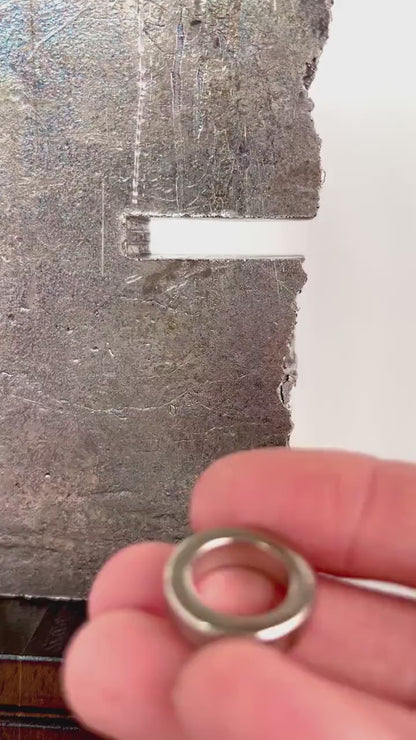 Large Bismuth Monolith Maglev,  Diamagnetic Levitation with 2 Holes, Kinetic Sculpture, Science Gift,  Executive Desk Office Decor, Dad Gift